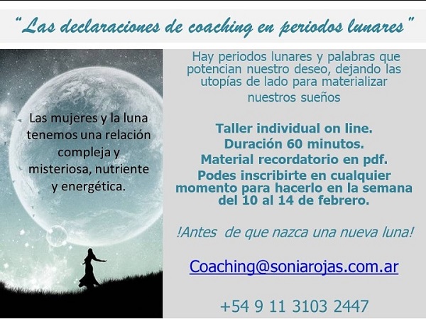 Declaraciones de coaching en periodos lunares p